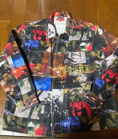 Supreme Nas and DMX Collage Denim Chore Coat "Multi"