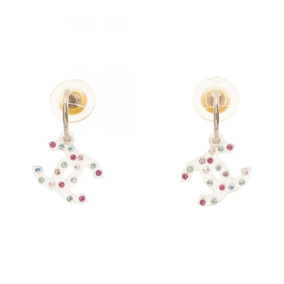 シャネル CHANEL 04A ココマーク ピアス ジュエリー GP(ゴールドメッキ) プラスチック レディース クリア系 / マルチカラー 【中古】