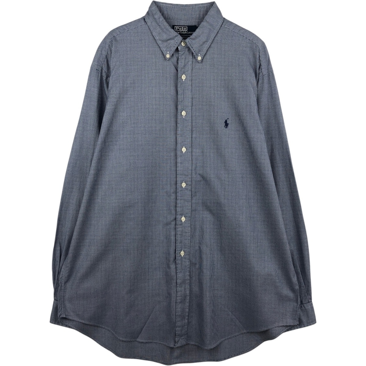古着 ラルフローレン Ralph Lauren POLO by Ralph Lauren YARMOUTH 千鳥格子柄 長袖 ボタンダウンシャツ メンズXL相当/eaa634828