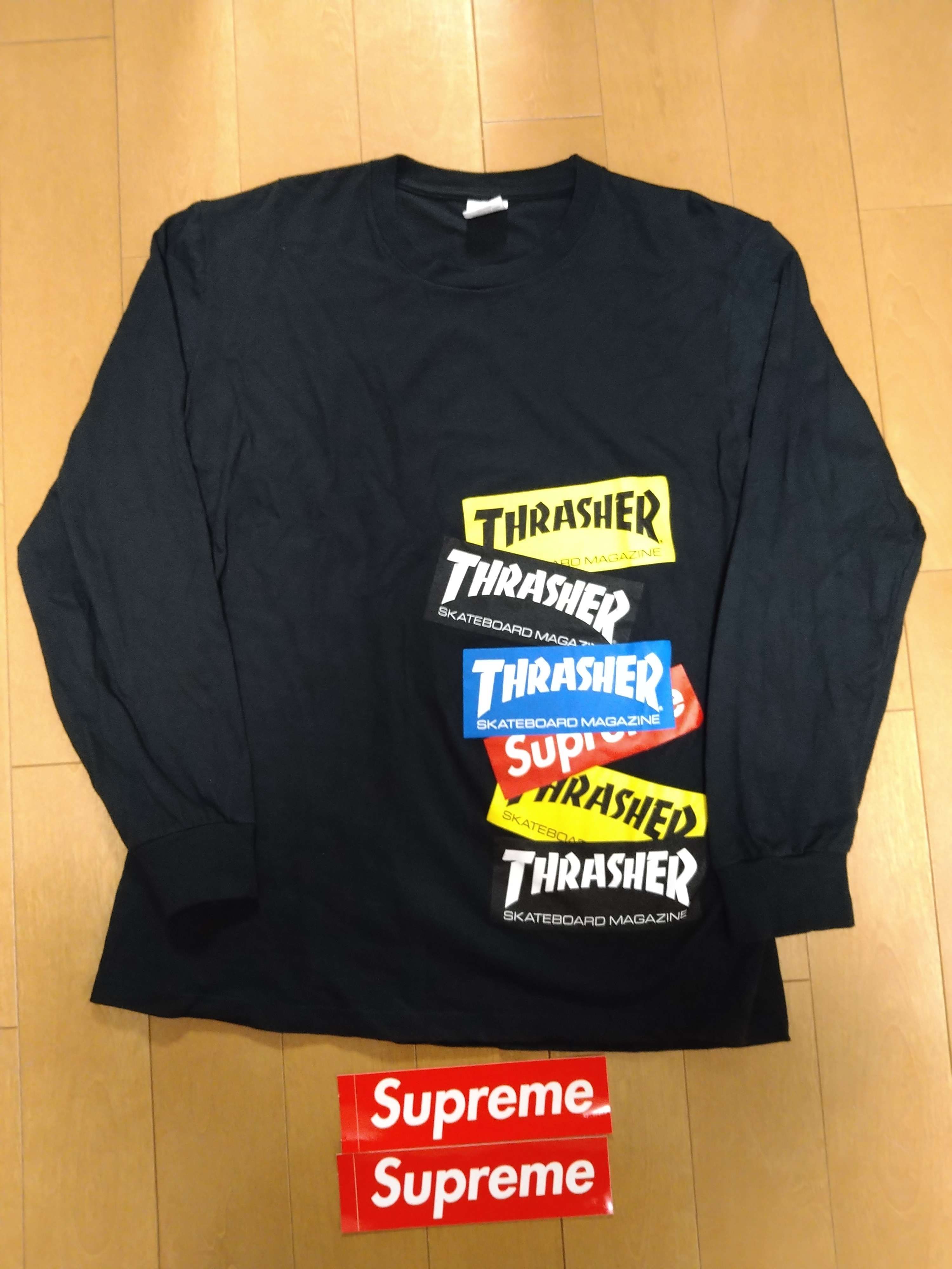 Supreme / Thrasher® Multi Logo L/S Tee "Black"