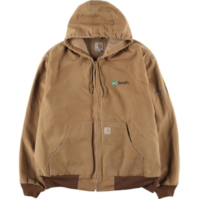 古着 カーハート Carhartt アクティブジャケット ダックフルジップパーカー USA製 メンズXXL相当/eaa585675