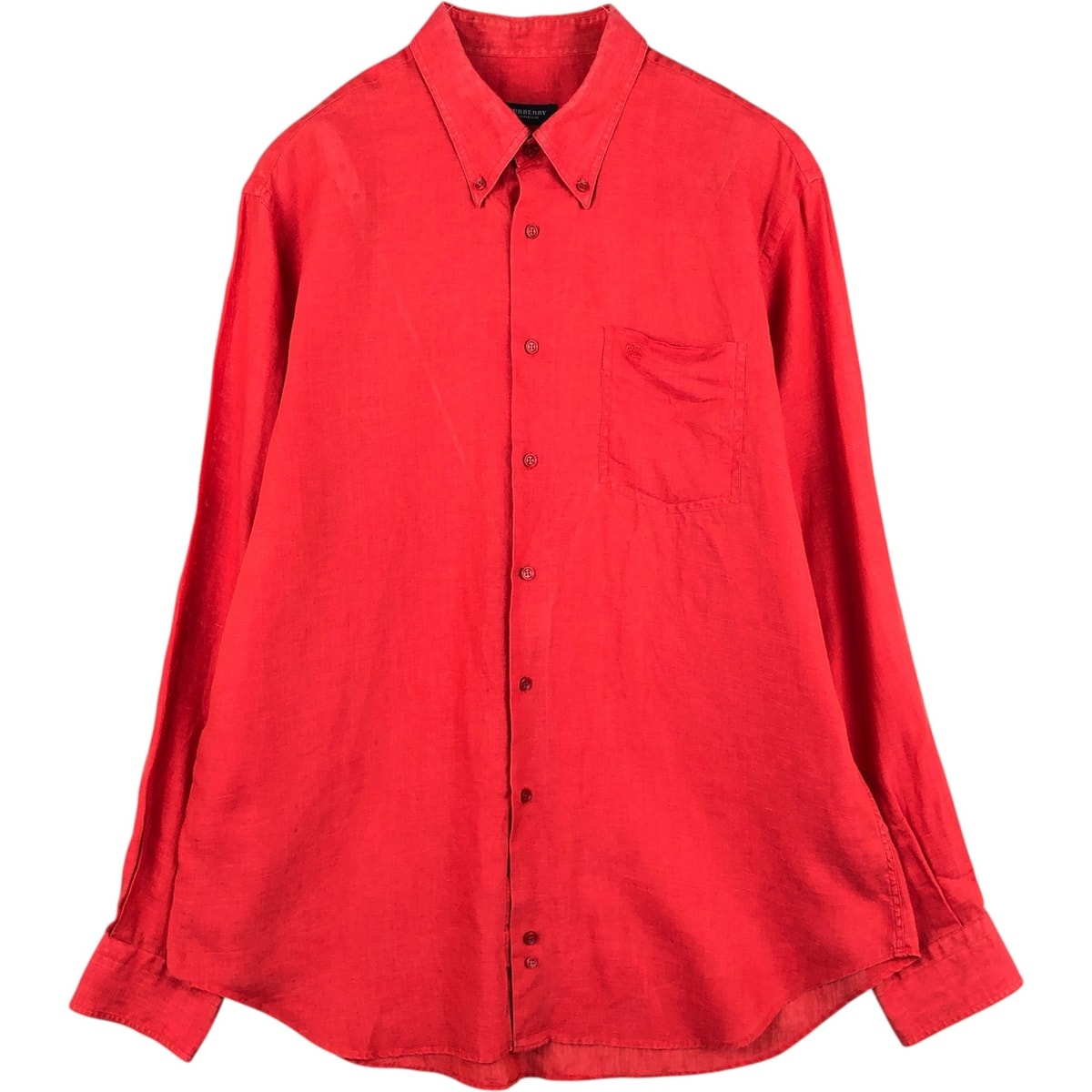 古着 バーバリー Burberry's BURBERRY LONDON 長袖 リネン ボタンダウンシャツ メンズL相当/eaa634895
