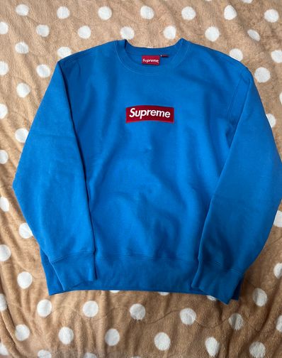 Supreme Box Logo Crewneck "Blue" (22FW)