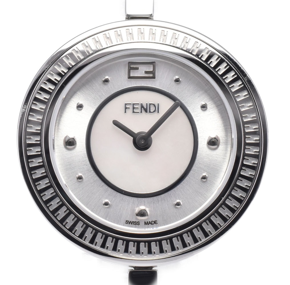 フェンディ FENDI 35000S マイウェイ シルバー/ホワイトシェル クォーツ レディース 美品 腕時計 L#147707