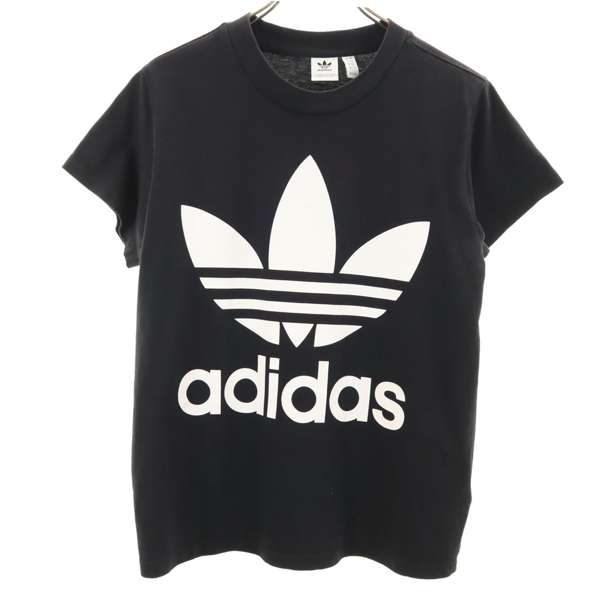 adidas Originals アディダスオリジナルス トレフォイルロゴ 半袖 Tシャツ S ブラック