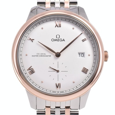 値下 オメガ OMEGA 434.20.41.20.02.001 デビル プレステージ CO-AXIAL 自動巻き メンズ 美品 箱・保証書付き M#145531