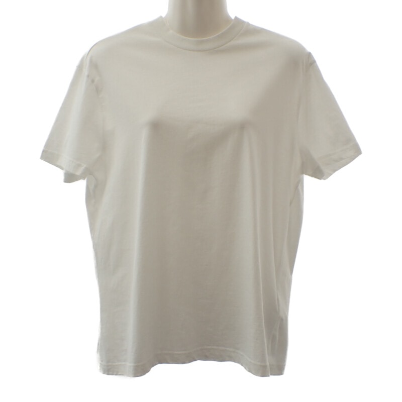 プラダ PRADA クルーネック 無地 L UJM492S151ILK 半袖Tシャツ コットン ホワイト メンズ レディース【中古】【Aランク】