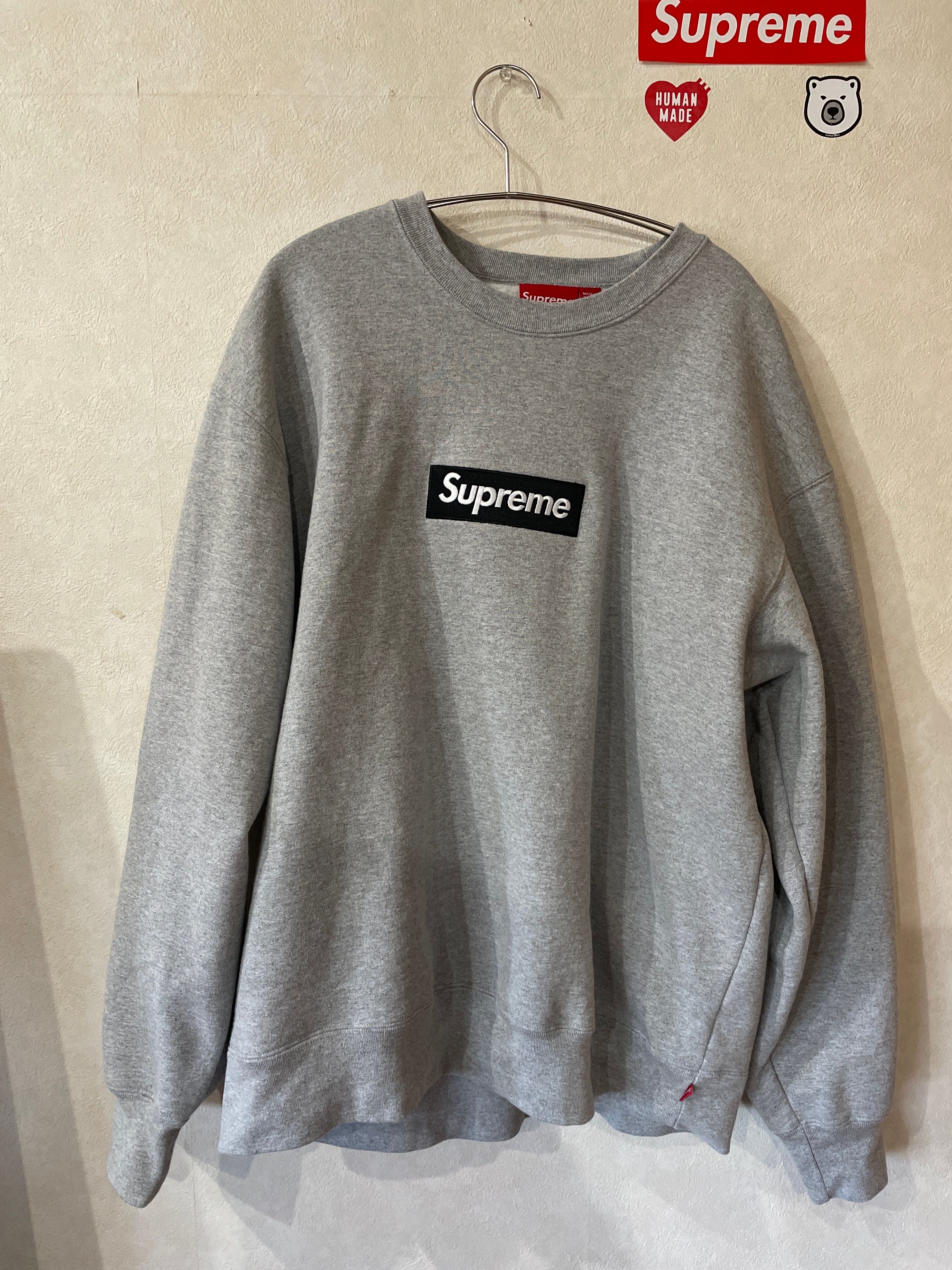 Supreme Box Logo Crewneck "Heather Grey" (22FW)