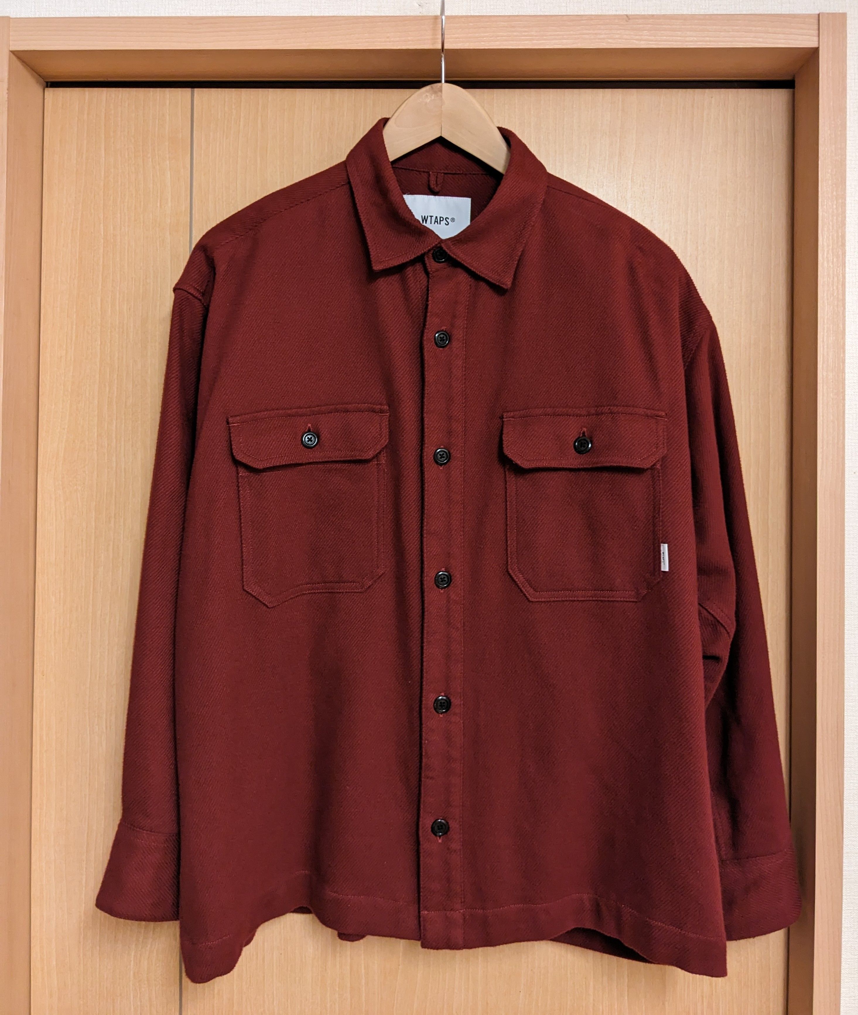Wtaps Deck 02 / LS / Cotton. Twill "Burgundy"