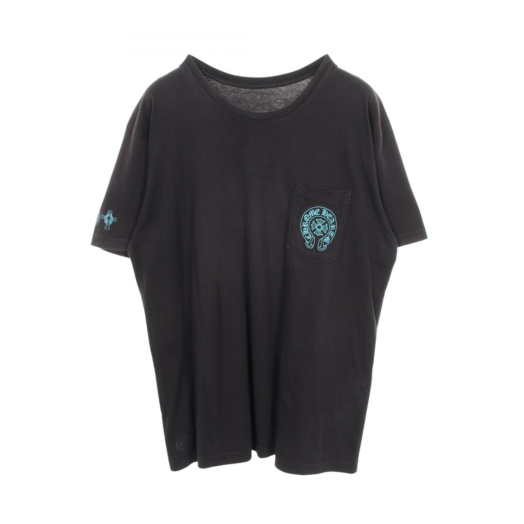 クロムハーツ CHROME HEARTS セメタリークロス ホースシュー 長袖Tシャツ 衣料品 トップス コットン メンズ ブラック系 【中古】