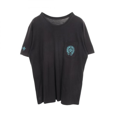クロムハーツ CHROME HEARTS セメタリークロス ホースシュー 長袖Tシャツ 衣料品 トップス コットン メンズ ブラック系 【中古】