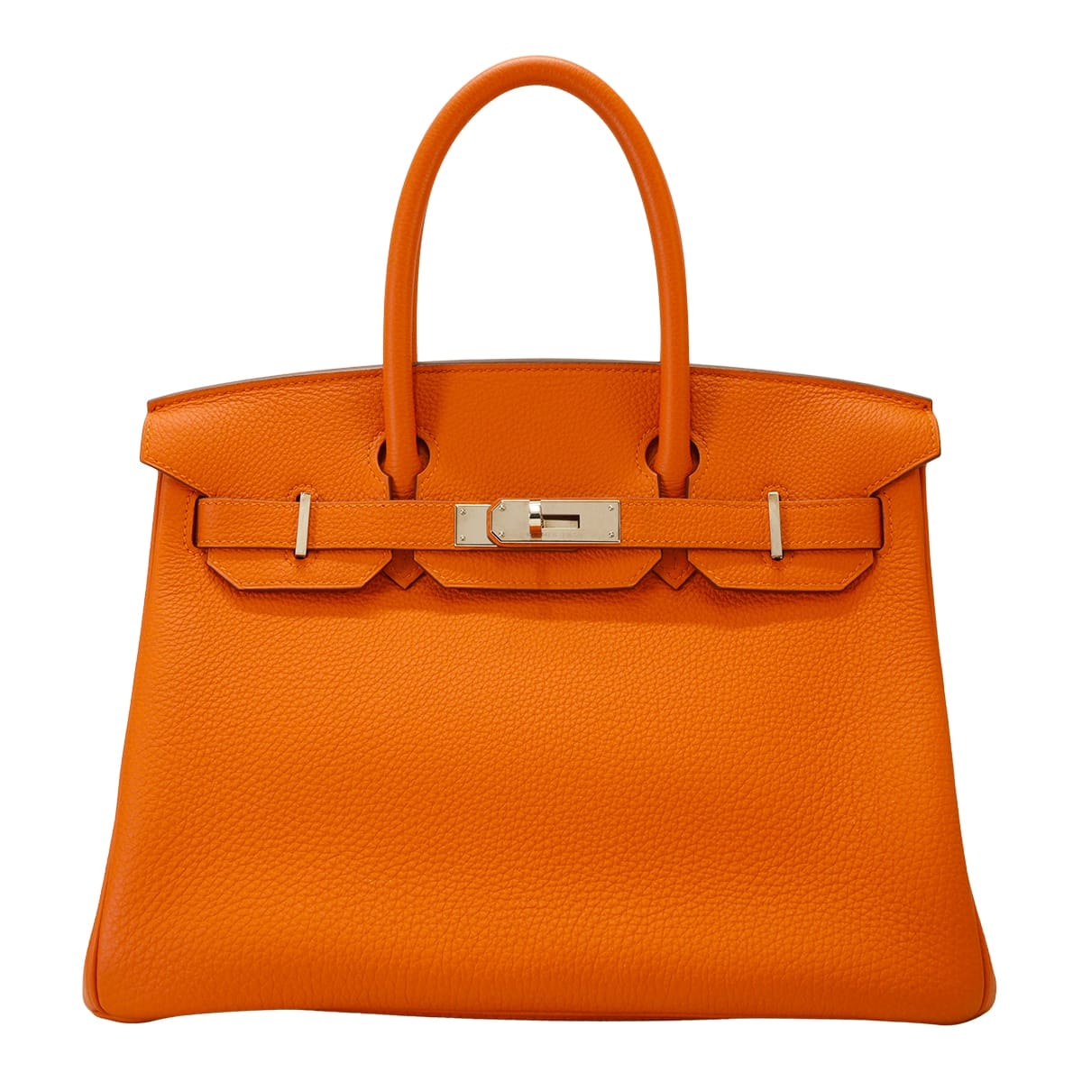 【恵比寿明治通り店】HERMES エルメス ハンドバッグ バーキン30 オレンジ トゴ シルバー金具 T刻印 新品同様【中古】