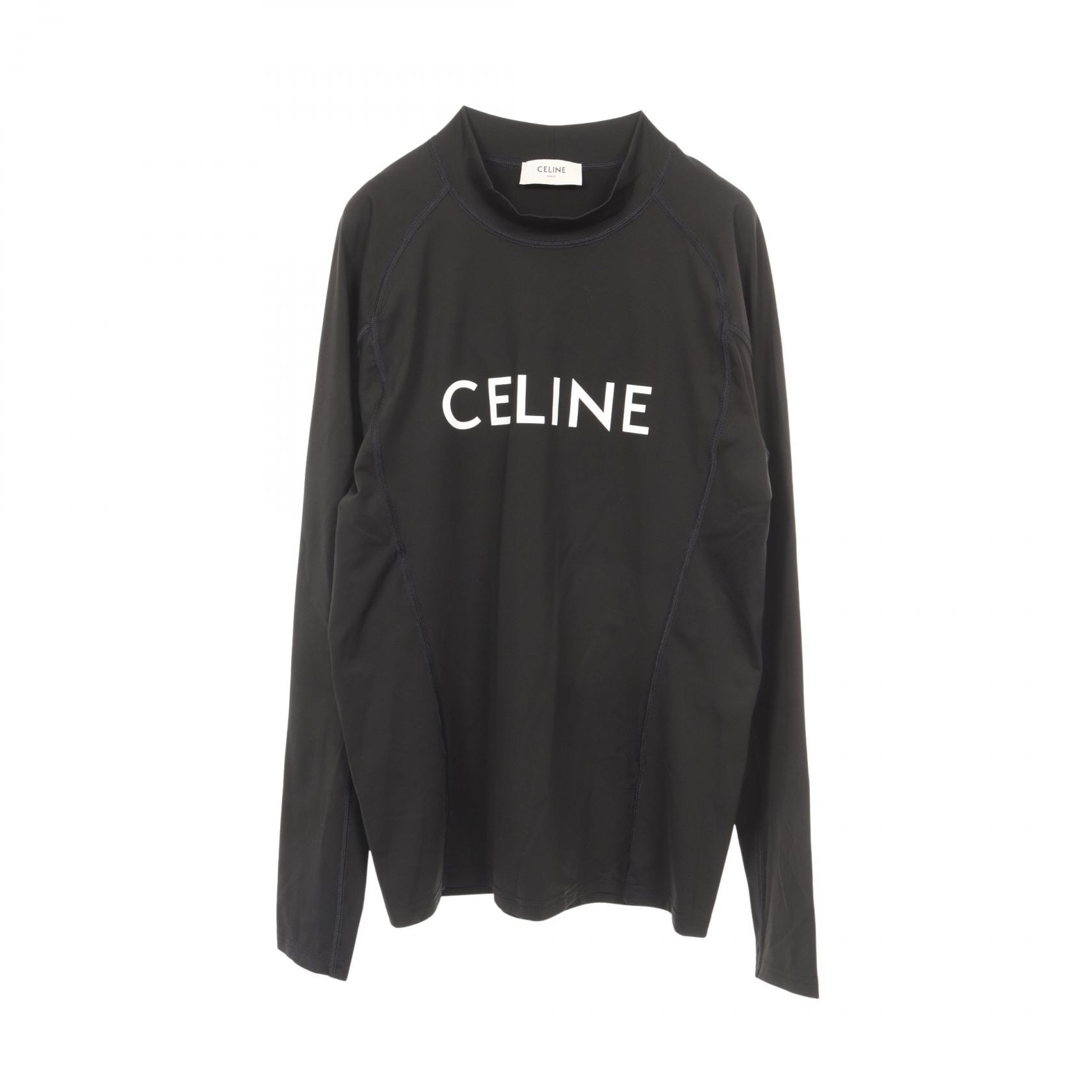 セリーヌ CELINE ライクラ サーフ 長袖Tシャツ 衣料品 トップス ナイロン / ポリウレタン メンズ ブラック系 / ホワイト系 【中古】