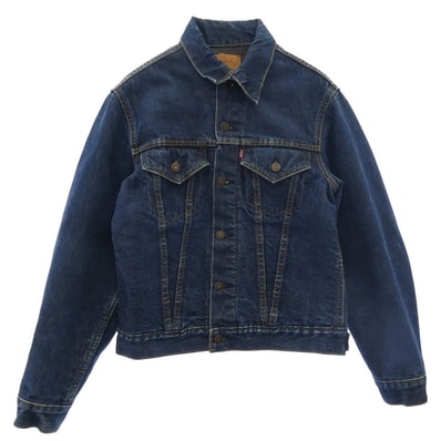 Levi's リーバイス デニムジャケット 70s 70505-0317 4th BIG E ブランケット付き ケアタグ デニム ジャケット インディゴブルー系 サイズ表記無し【中古】