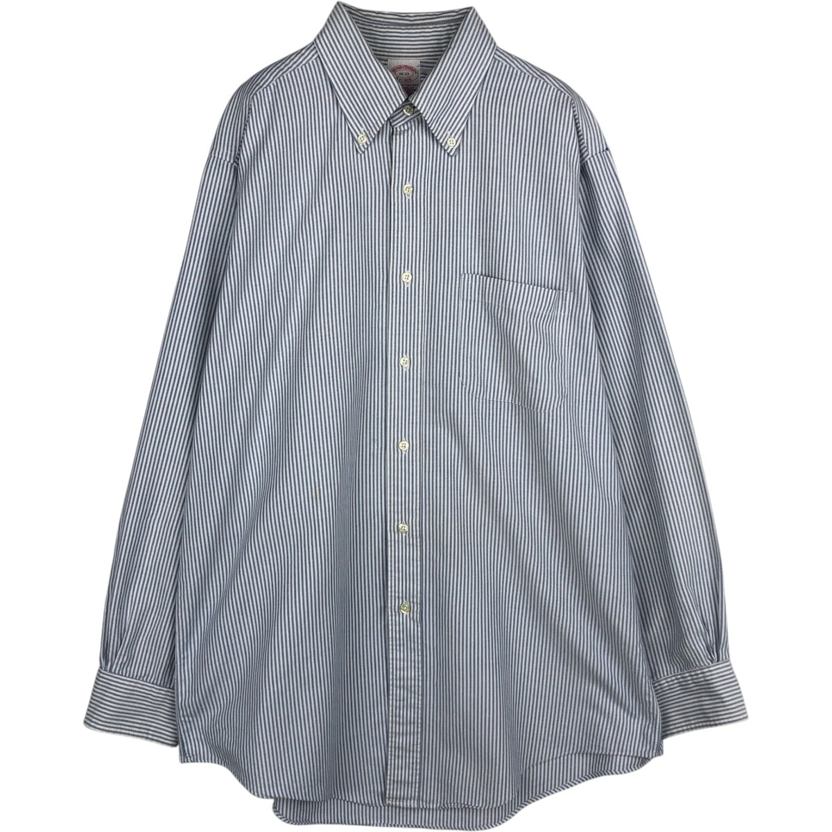 古着 ブルックスブラザーズ Brooks Brothers Est.1818 長袖 ボタンダウンストライプシャツ USA製 メンズL相当/eaa635638