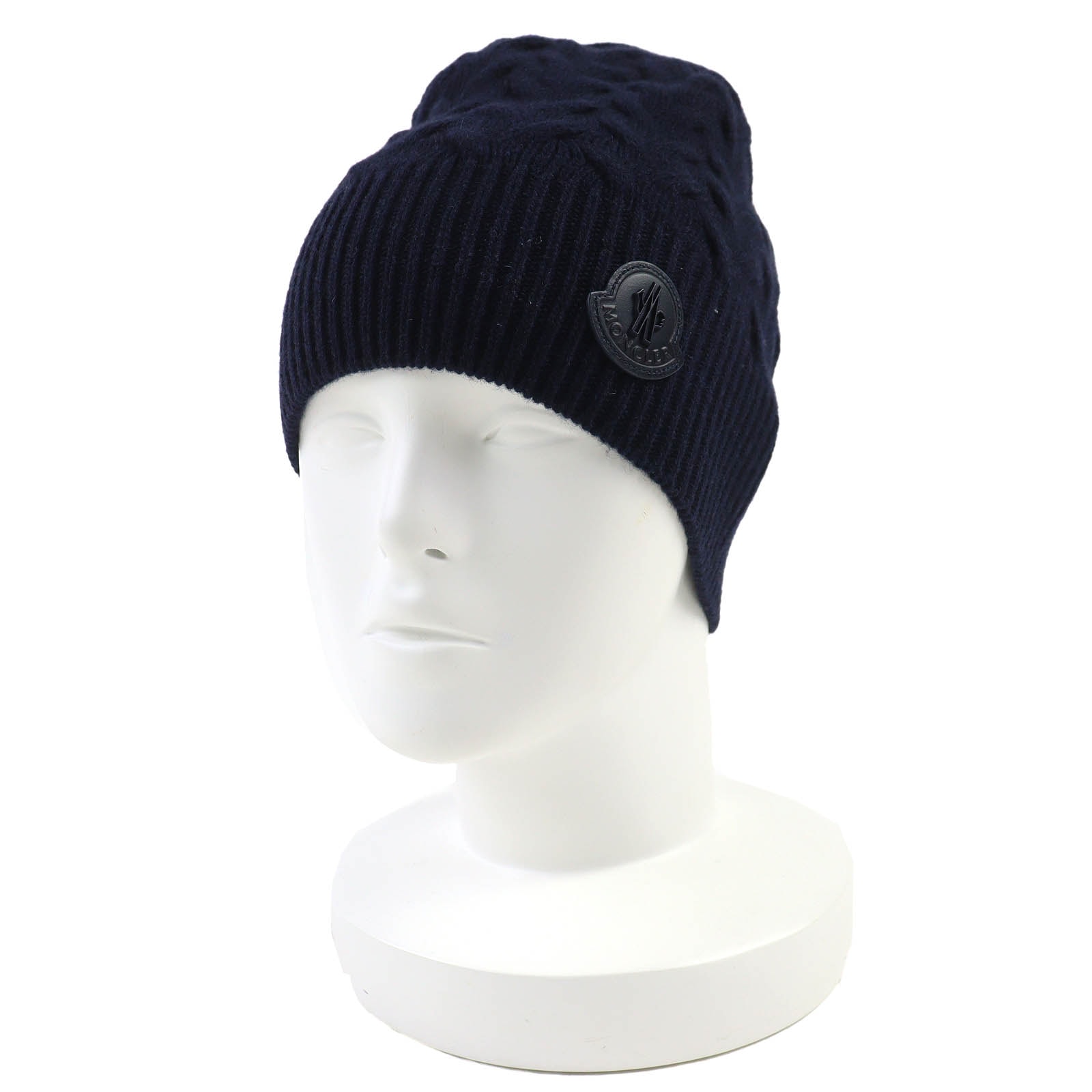 未使用に近い】極美品 モンクレール ロゴレザーワッペン ニット