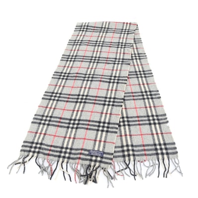 バーバリー チェック フリンジ マフラー ネイビー 紺 秋 冬 おしゃれ