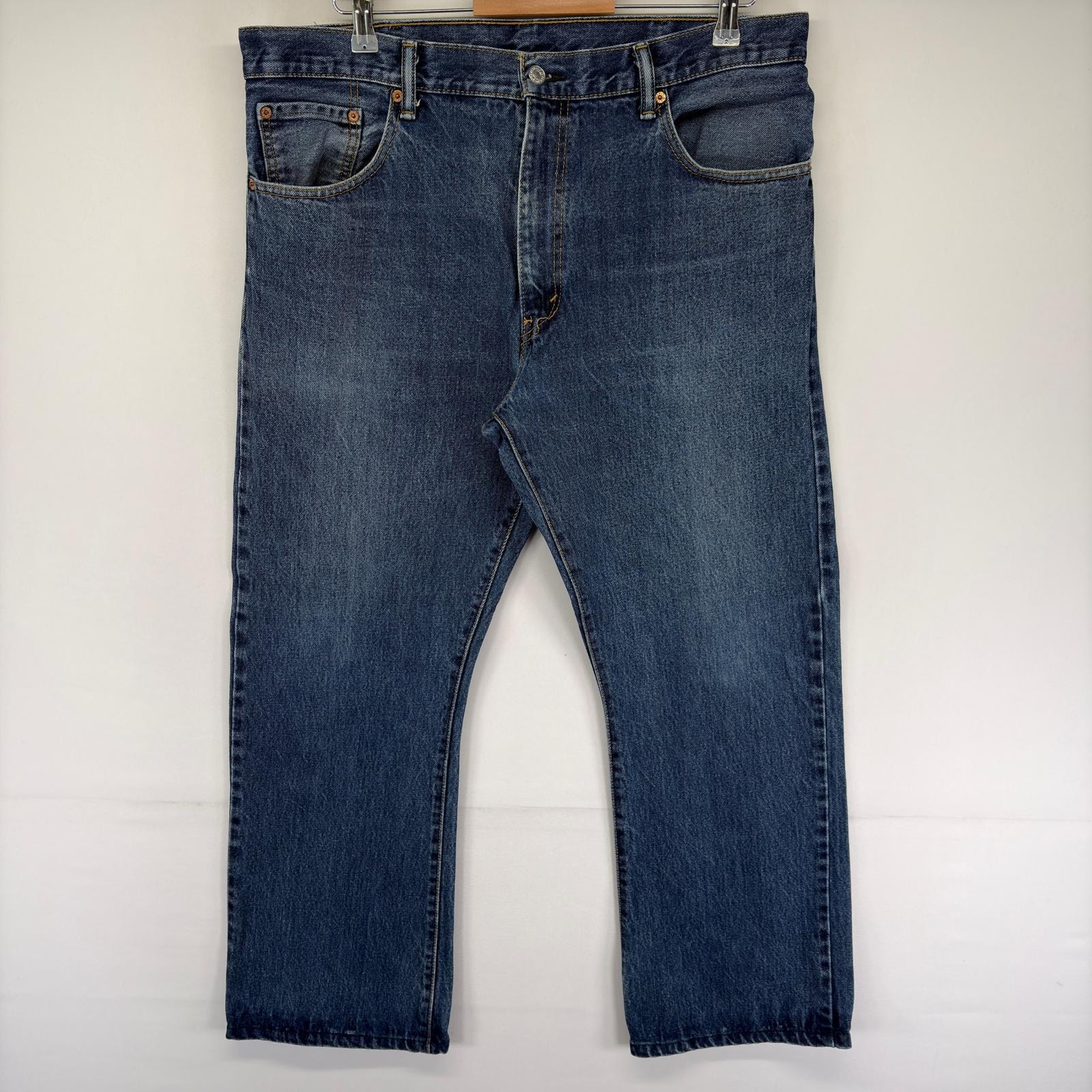 古着 リーバイス Levi's デニム パンツ 517 フレア ジッパーフライ 5ポケット ジーンズ ジーパン w38 L30  ブルー系 メンズ