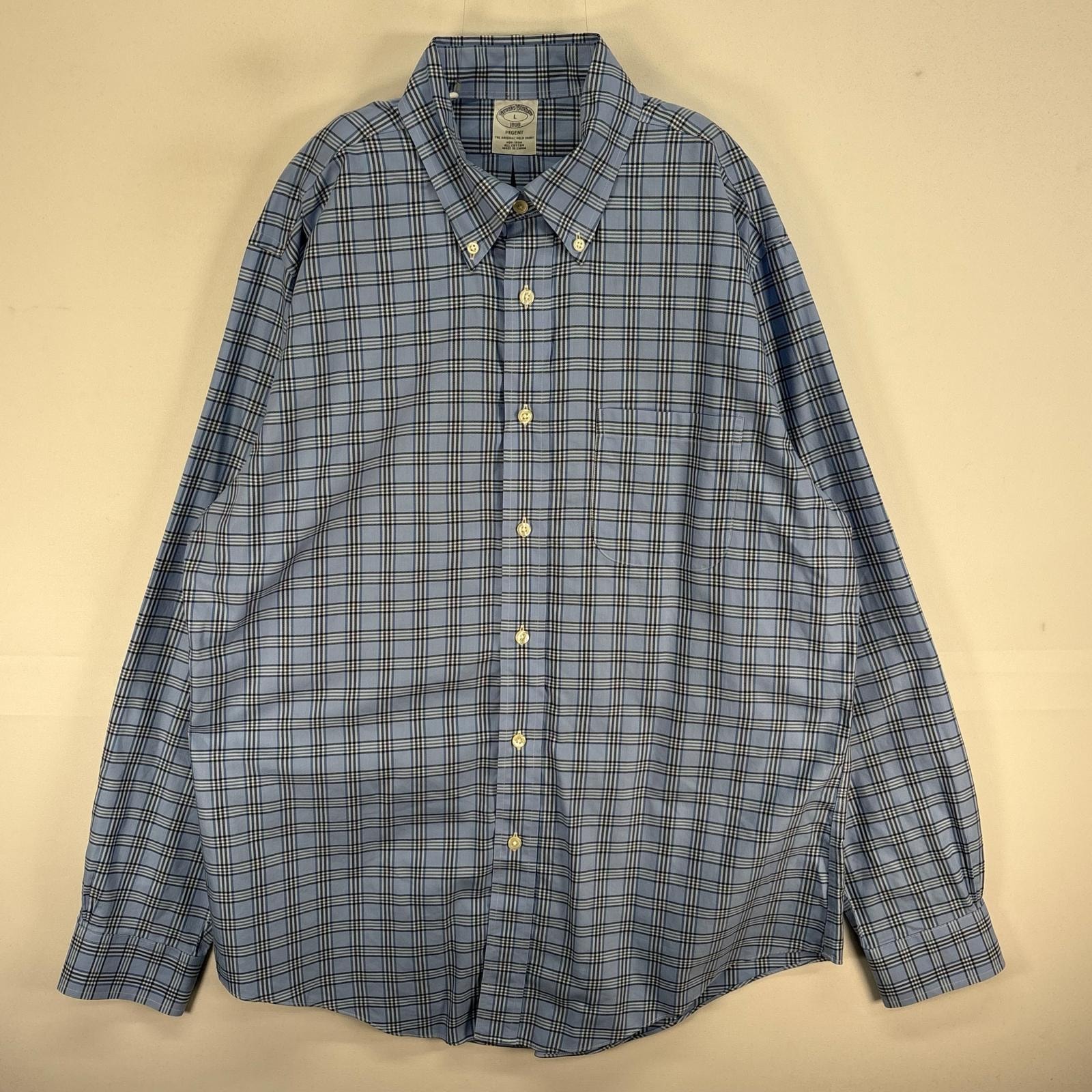 古着 ブルックスブラザーズ Brooks Brothers 長袖シャツ チェック 胸ポケ REGENT L ブルー系 マルチカラー メンズ