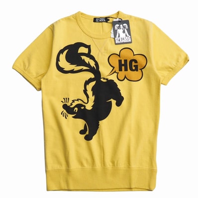 ■未使用品■HYSTERIC GLAMOUR ヒステリックグラマー 半袖Tシャツ サイズS スカンク HG ロゴ バックプリント 20260323/RA8647