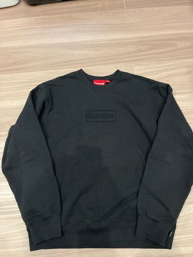 Supreme Cutout Logo Crewneck "Black"