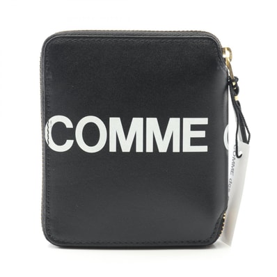 コムデギャルソン COMME des GARCONS HUGE LOGO ラウンド財布 財布 レザー メンズ レディース ブラック系 SA2100HL 【新品】