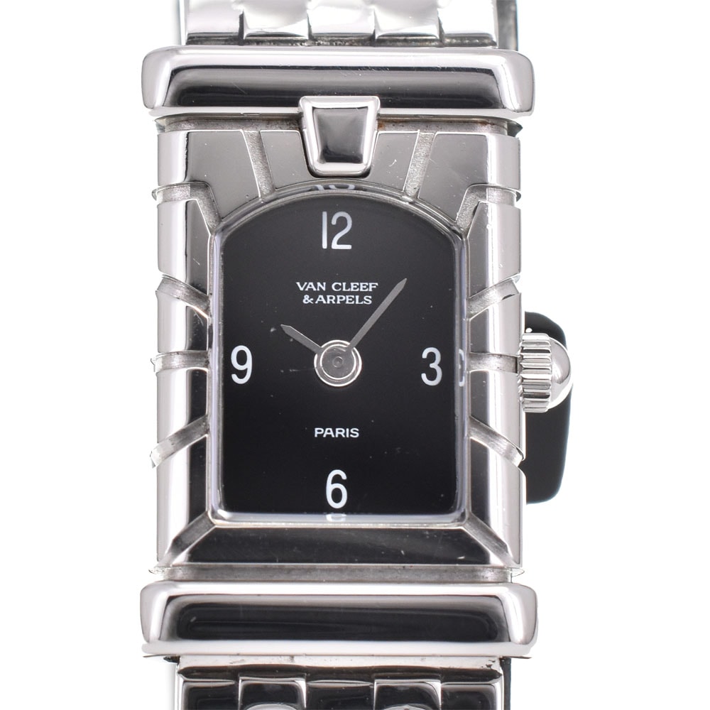 値下 ヴァンクリーフ&アーペル Van Cleef & Arpels 531963T5 ファサード クォーツ レディース 良品 内箱付き M#145448