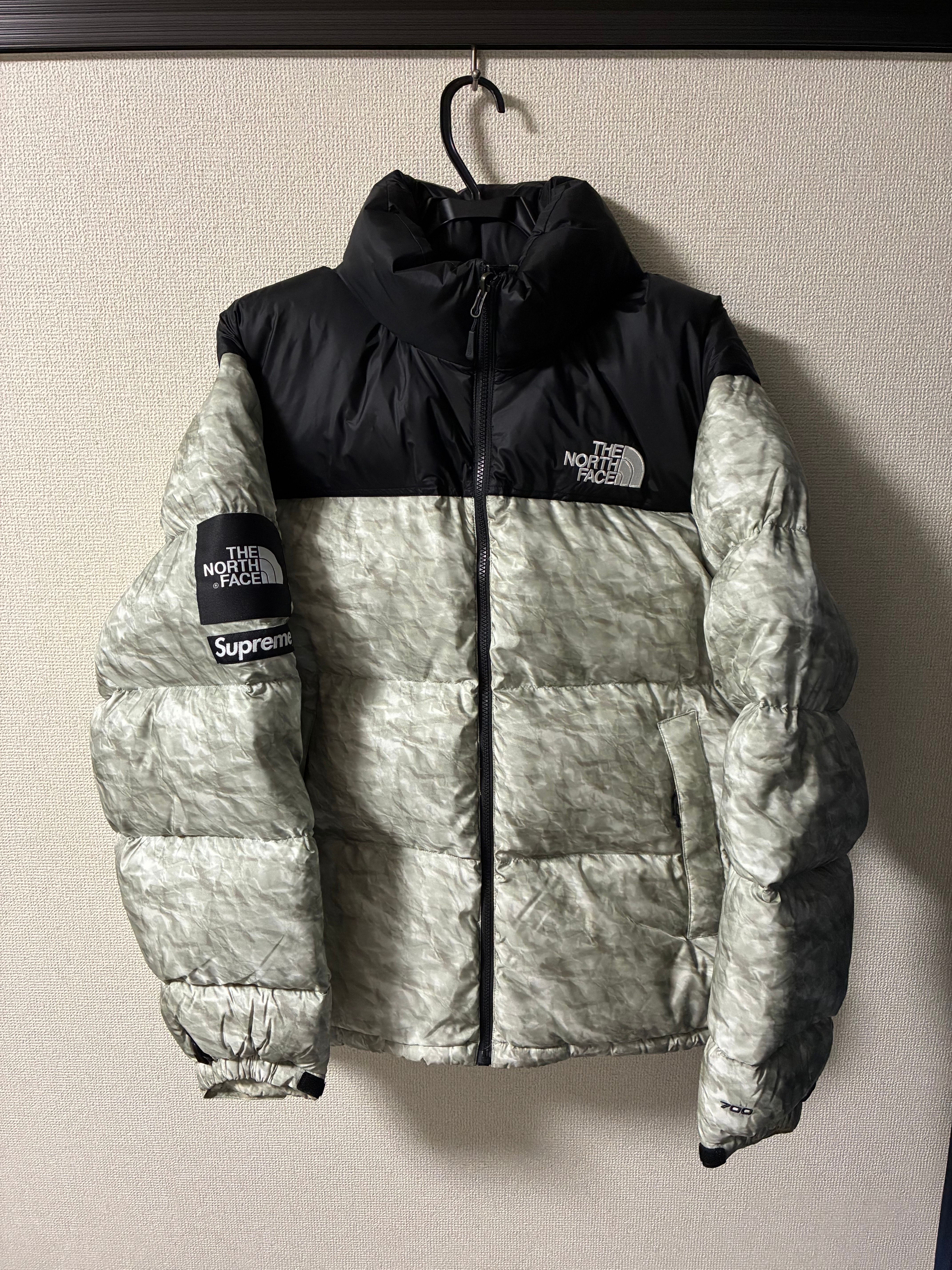 Supreme x The North Face Nuptse Jacket "White Paper Print"
