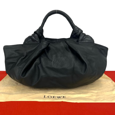 LOEWE ロエベ ナッパアイレ アナグラム レザー ハンドバッグ ブラック
27273