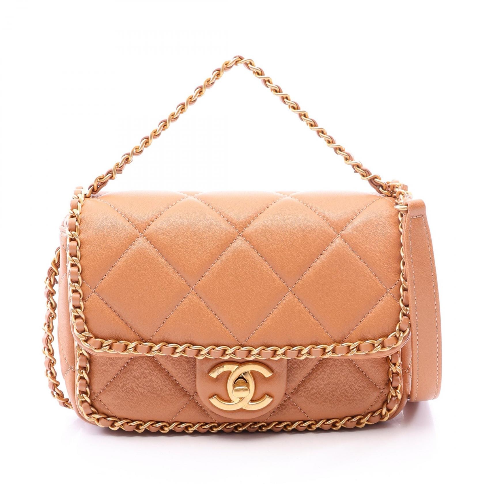シャネル CHANEL マトラッセ 2WAY ショルダーバッグ バッグ ラムスキン(羊革) レディース ブラウン系 AS5089 【中古】