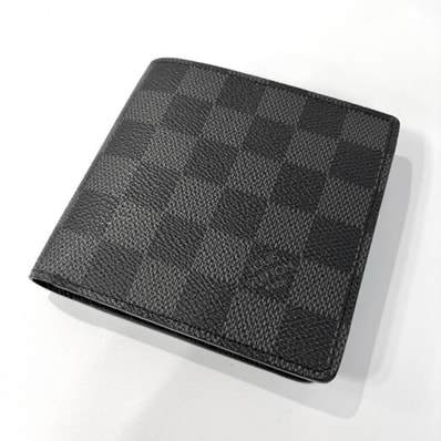 ルイ・ヴィトン LOUIS VUITTON ダミエ グラフィット N62664 ポルトフォイユ・マルコ【鑑定済み】正規品