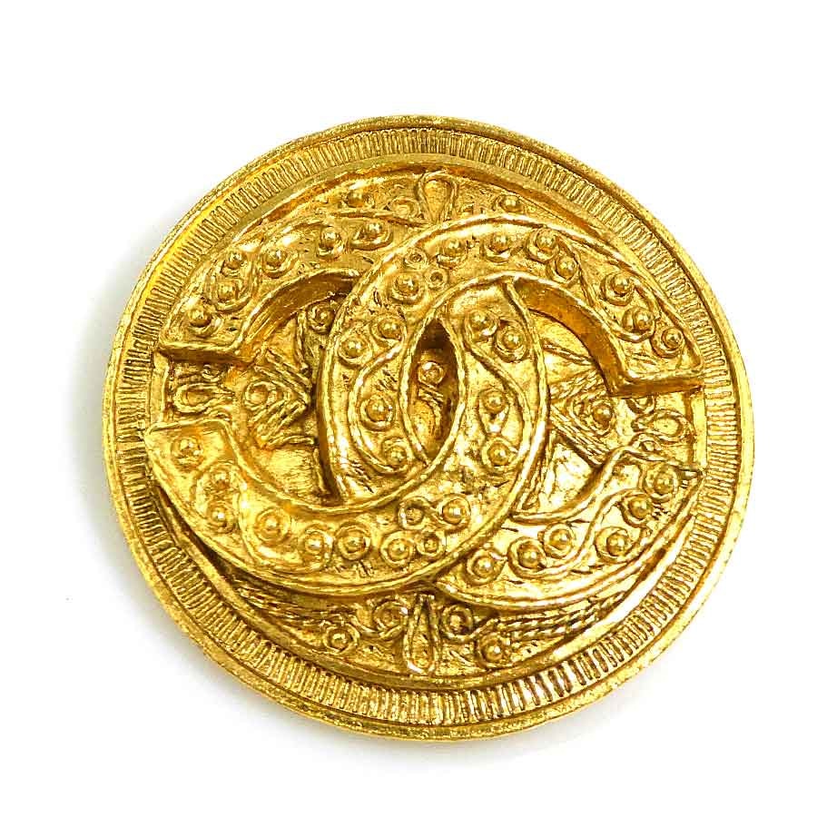 シャネル CHANEL ブローチ ココマーク メタル ゴールド レディース【中古】 e61371a