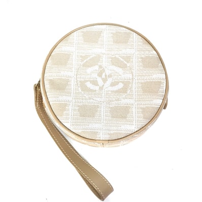 シャネル CHANEL ニュートラベルライン A17682 ココマーク ポシェット ヴィンテージシャネル Vintage Chanel ポーチ キャンバス ベージュ