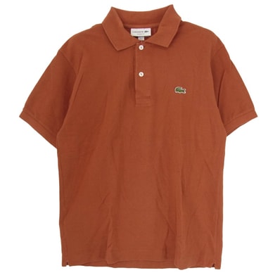 LACOSTE ラコステ ポロシャツ クラシックフィット ロゴワッペン 半袖 ポロシャツ バーガンディー系 3【中古】
