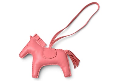 エルメス バッグチャーム HERMES GRIGRI RODEO/ロデオチャーム MM ホース ローズ【中古】