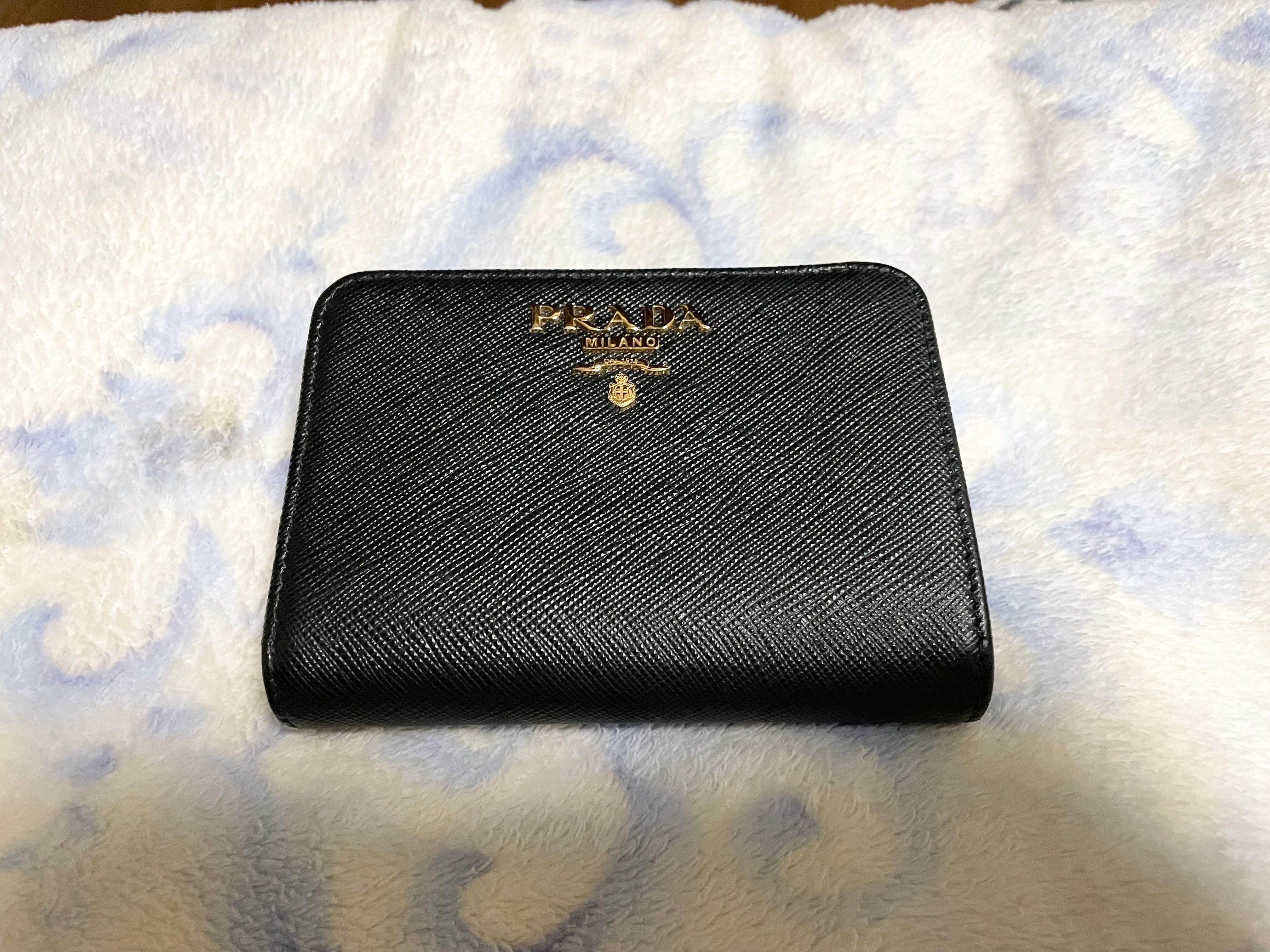PRADA Small Saffiano Leather Wallet "Black"