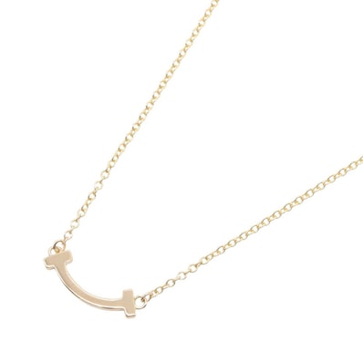 ティファニー TIFFANY&CO Tスマイルミニ ネックレス ネックレス ジュエリー K18PG(ピンクゴールド) レディース ゴールド系 62617721 【中古】