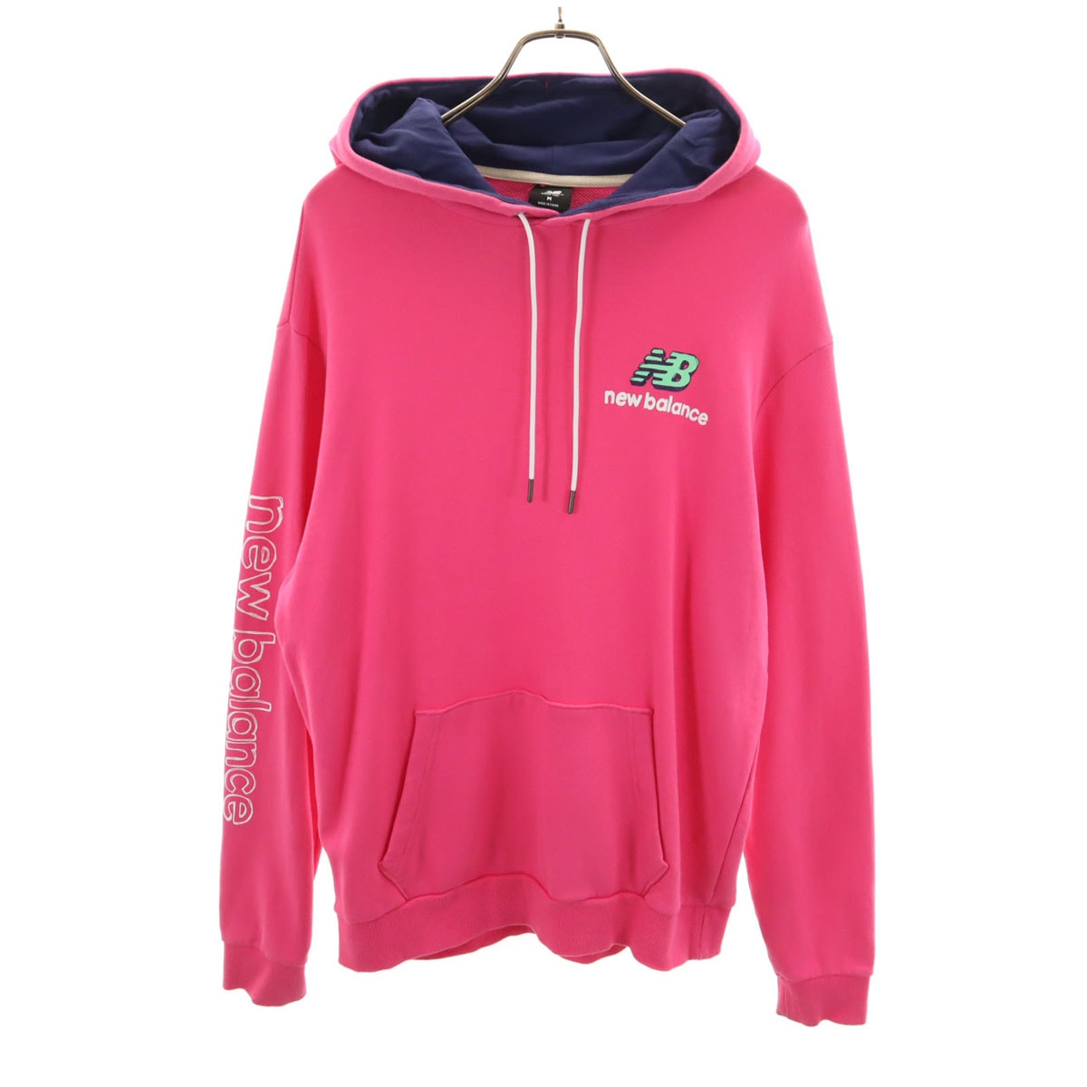 NEW BALANCE ニューバランス 長袖 スウェットパーカー M ピンク