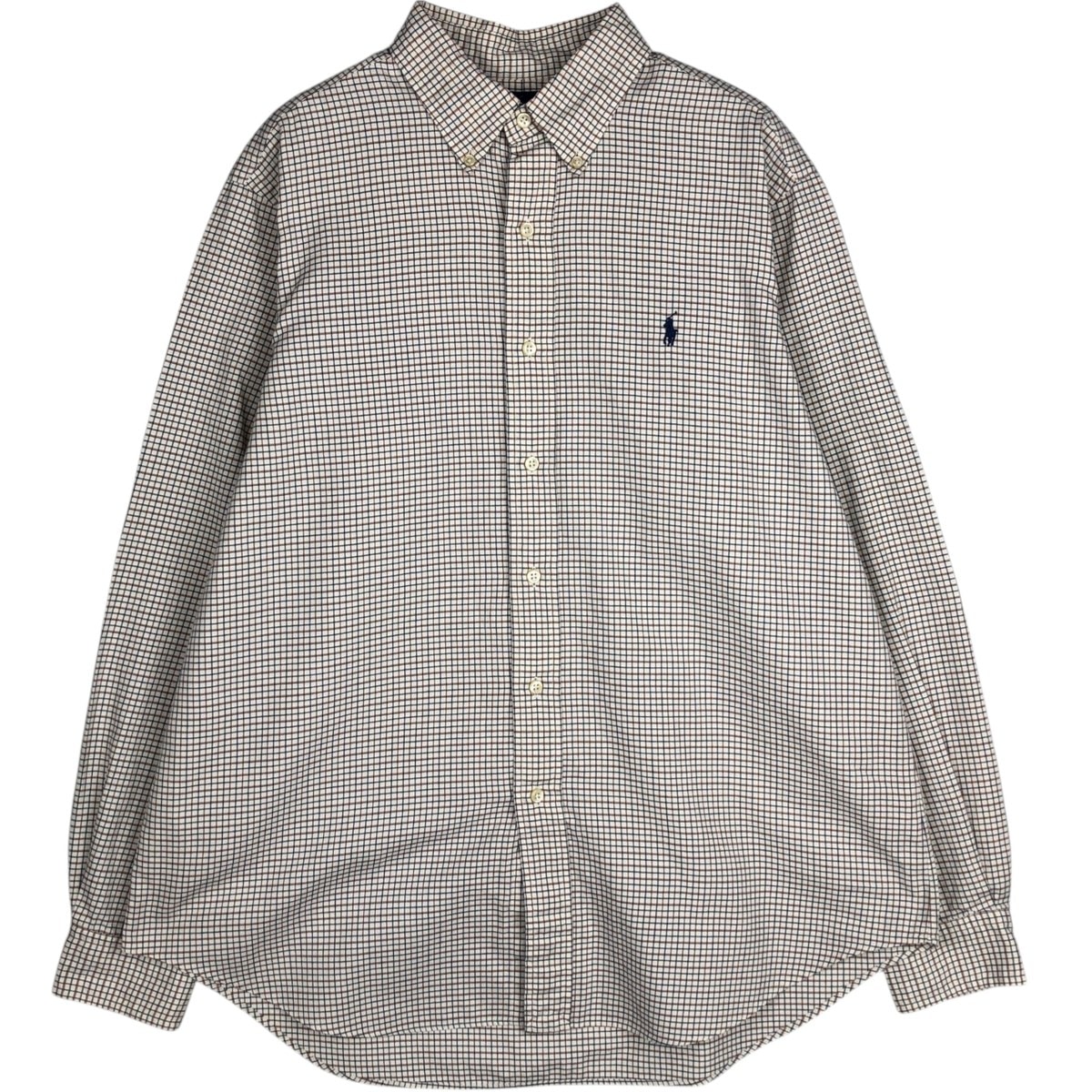 古着 ラルフローレン Ralph Lauren CLASSIC FIT クラシックフィット 長袖 ボタンダウンチェックシャツ メンズL相当/eaa629076