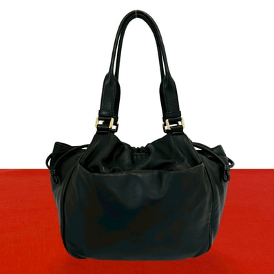 LOEWE ロエベ アナグラム ロゴ レザー ショルダーバッグ ブラック
39588