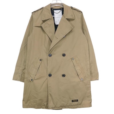 NEIGHBORHOOD ネイバーフッド 12SS MIL-TRENCH/C-COAT 121AQNH-JKM01 ミリタリー トレンチ コート ベージュ アウター サイズM