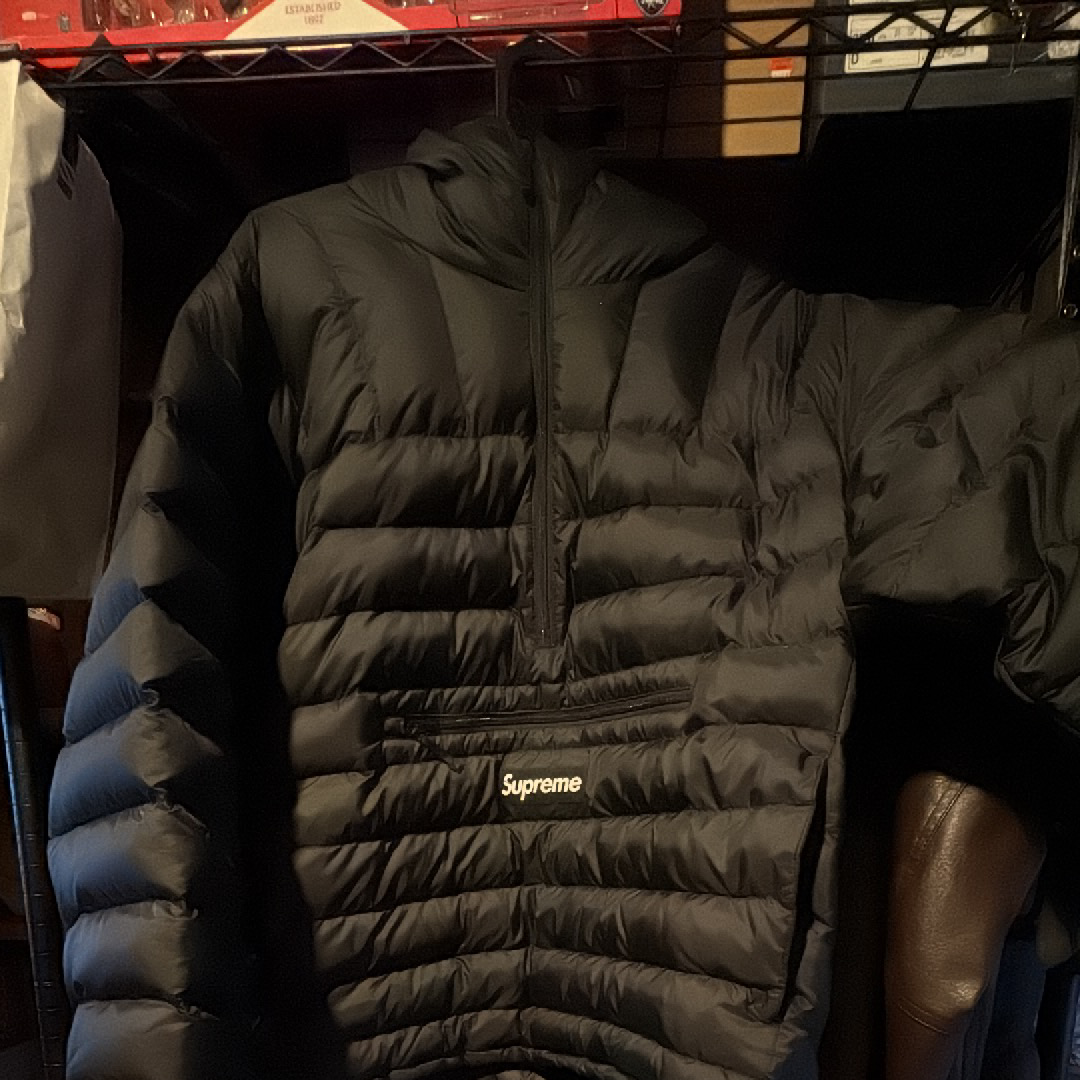 Supreme Micro Down Half Zip Hooded Pullover 