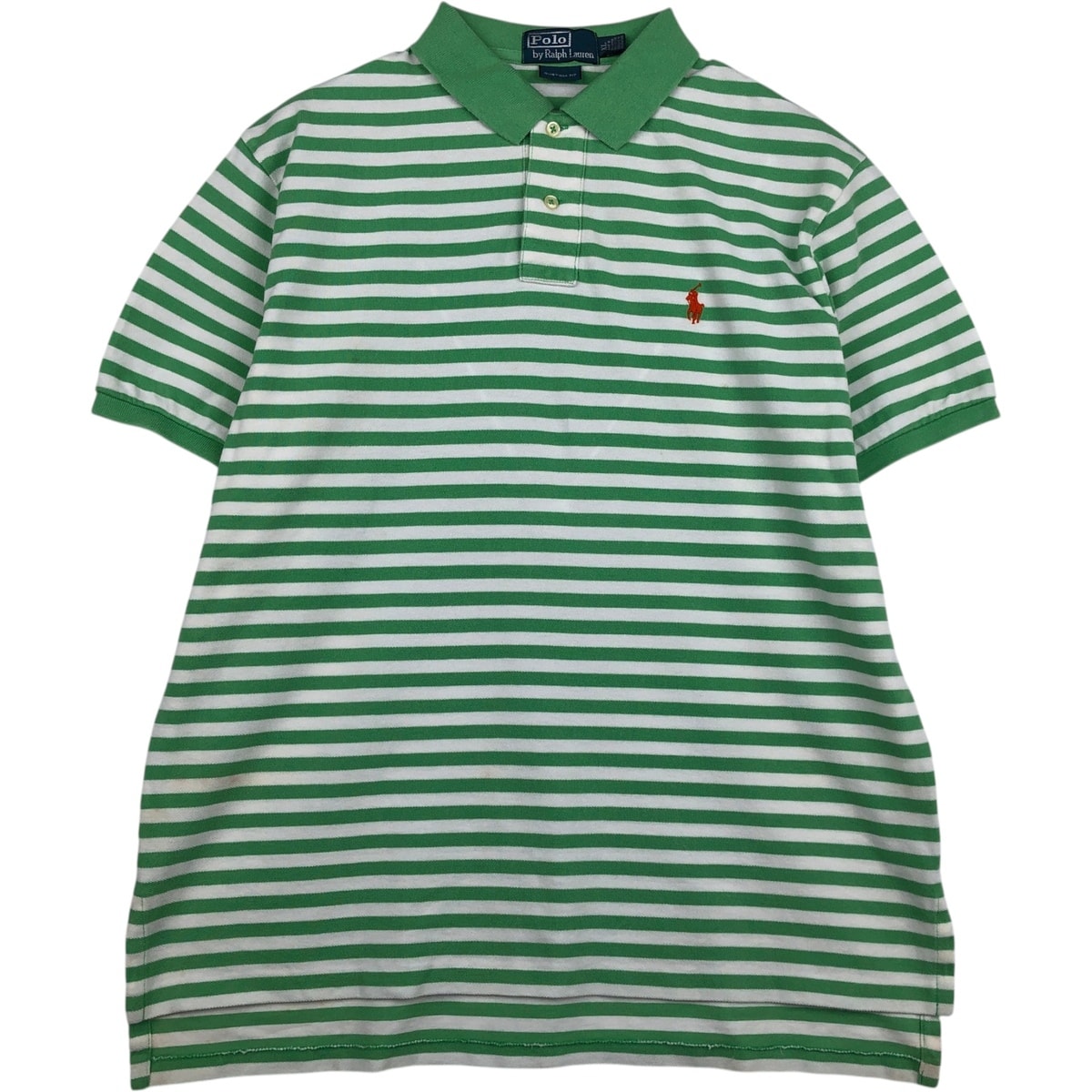 古着 ラルフローレン Ralph Lauren POLO by Ralph Lauren CUSTOM FIT 半袖 ボーダー ポロシャツ メンズXL相当/eaa643557
