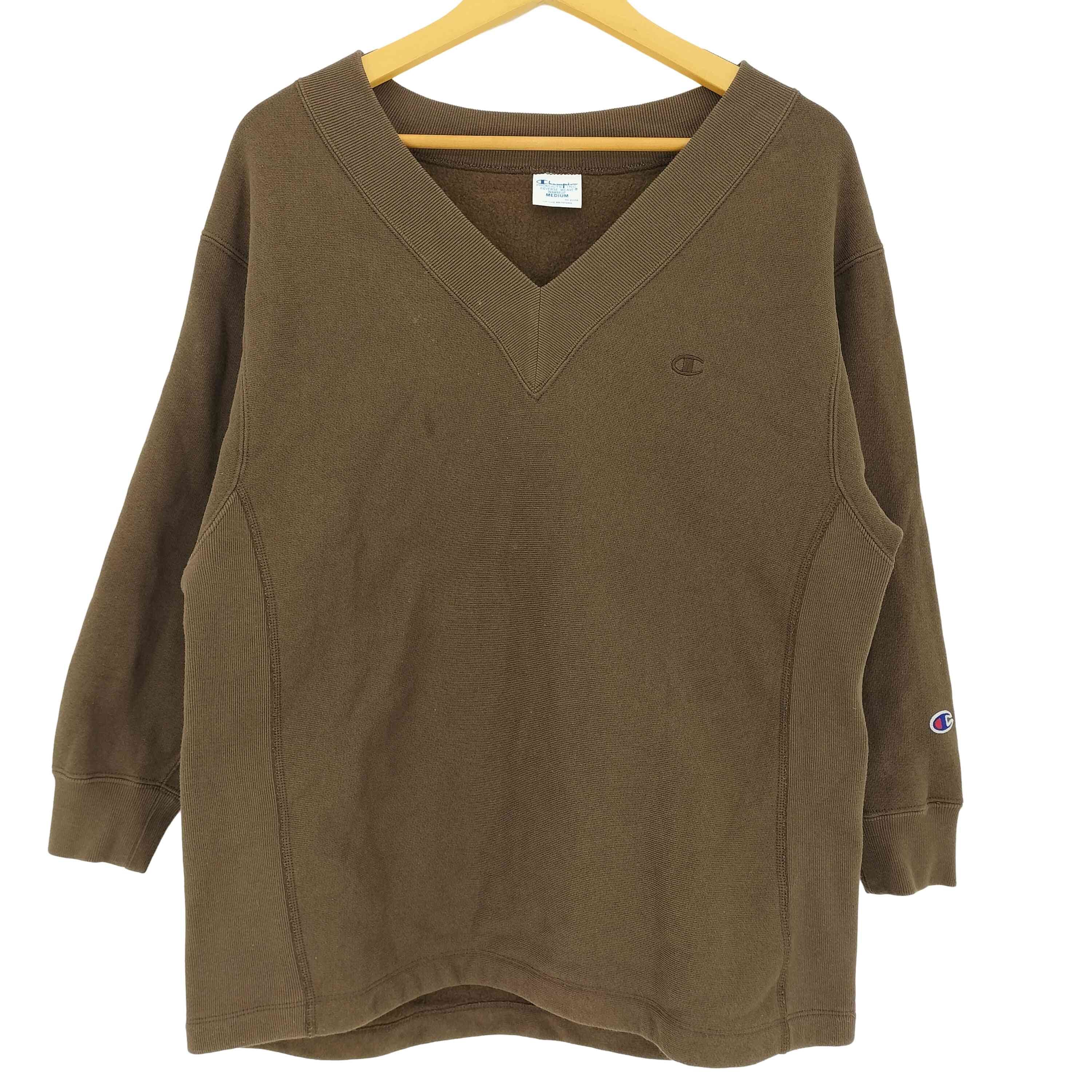 復刻 青 単色タグ REVERSE WEAVE リバースウィーブ Vネック 裏起毛 スウェット【1140752001418】