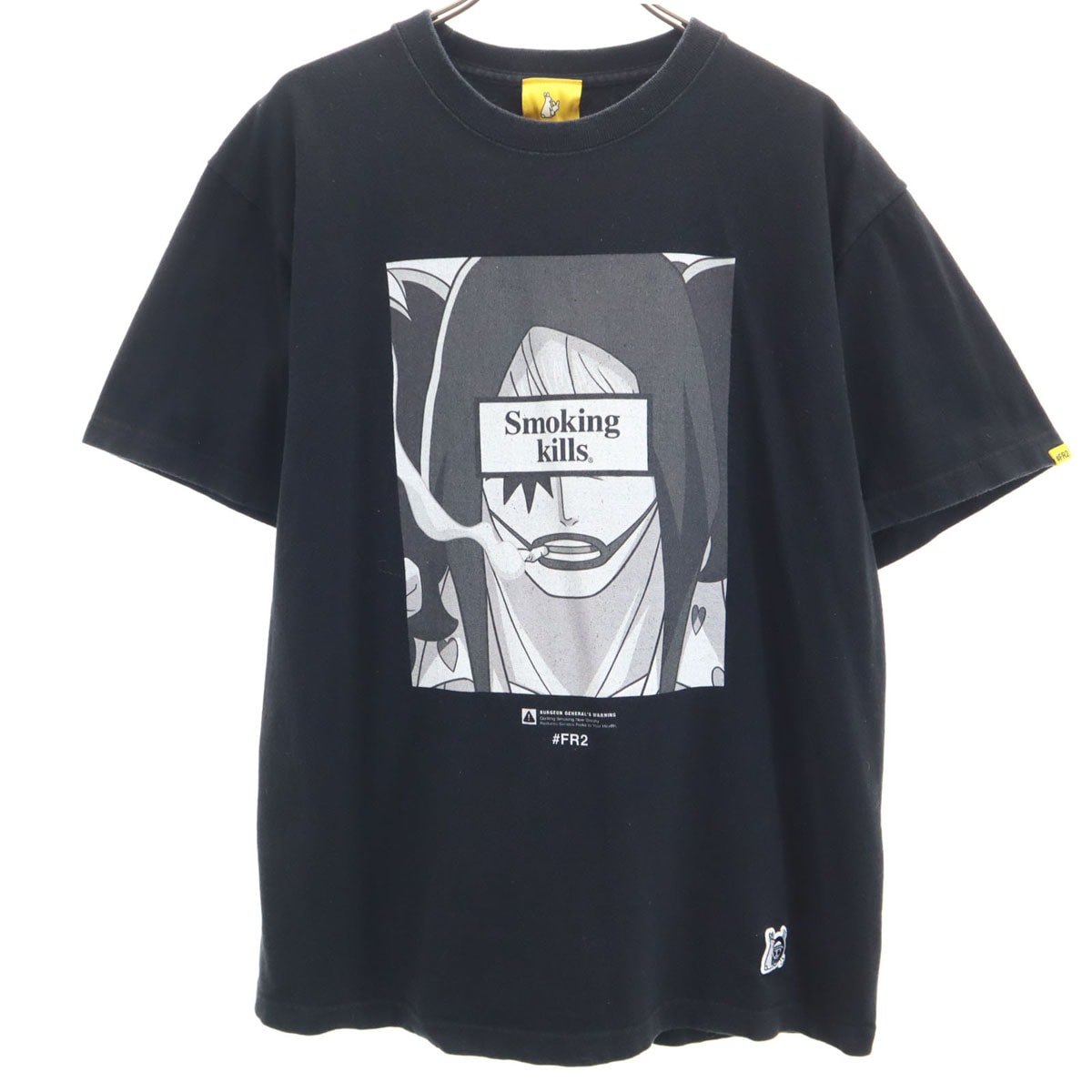 FR2 エフアールツー ONEPIECE ワンピース コラボ ドンキホーテ・ロシナンテ コラソン 半袖 Tシャツ ブラック