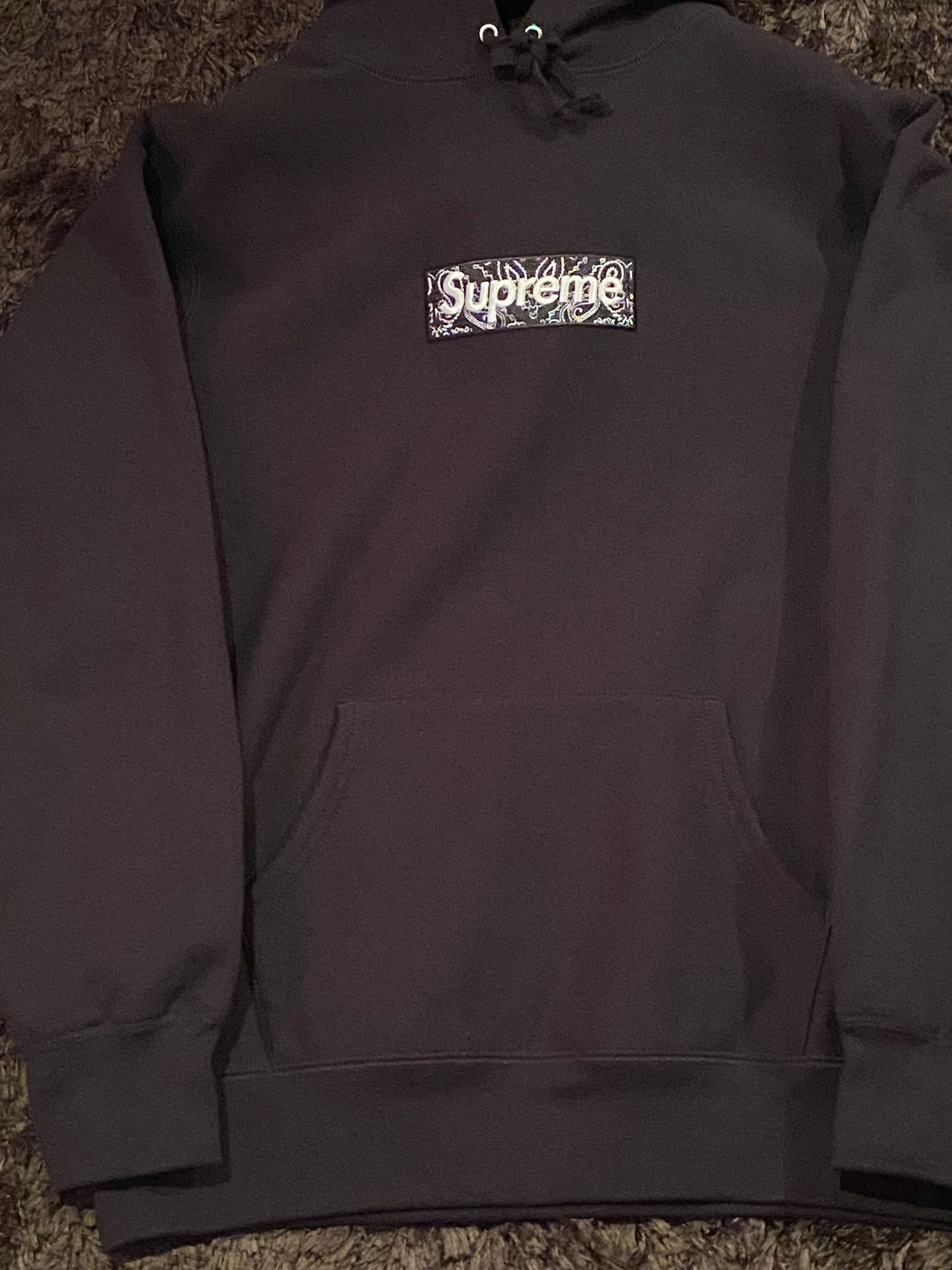 Supreme Bandana Box Logo Hooded Sweatshirt "Black"