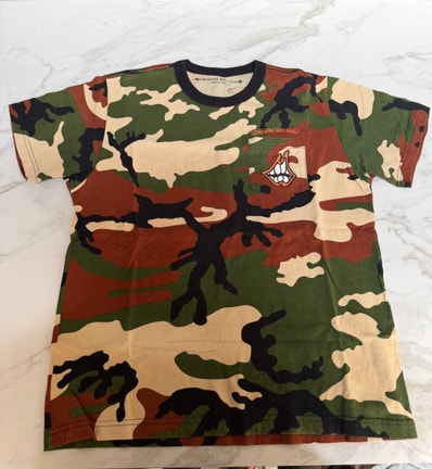 Chrome Hearts PPO Caution T-shrt Matty Boy Print Camouflage "Green/Brown"