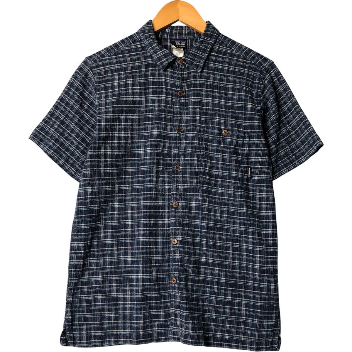 古着 パタゴニア Patagonia A/C シャツ 52921SP11 楊柳クレープ 半袖 コットン チェックシャツ ボックスシャツ メンズM相当/eaa575329