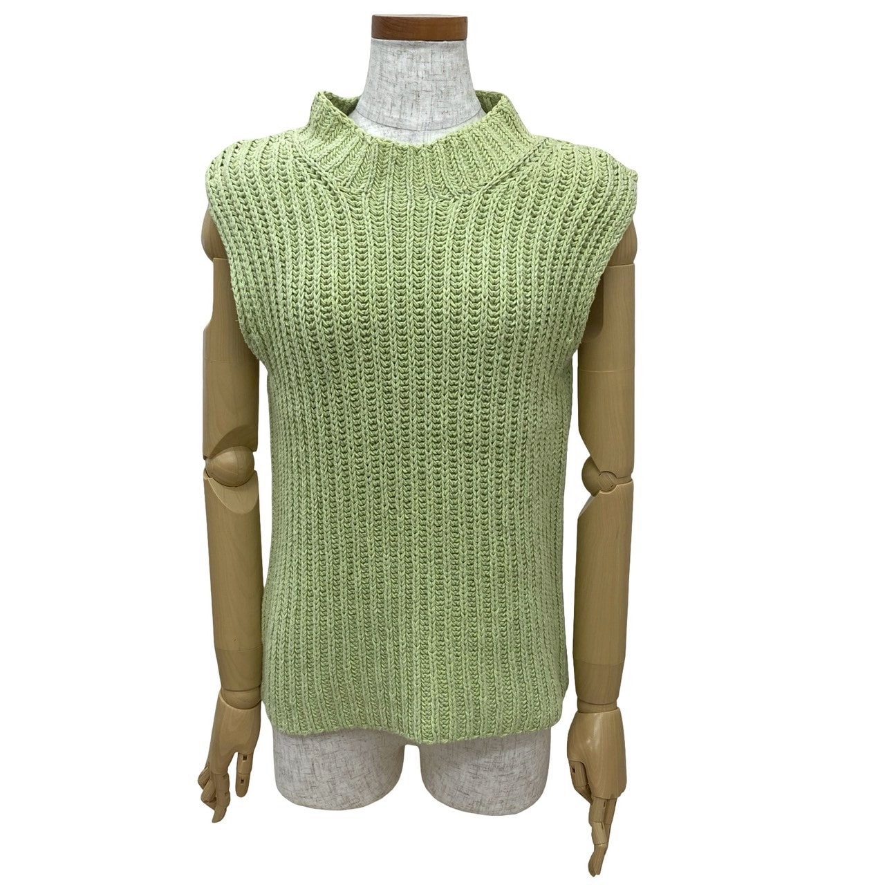 BURBERRY バーバリー バーバリーロンドン コットン アクリル 麻 ベスト グリーン
 32330