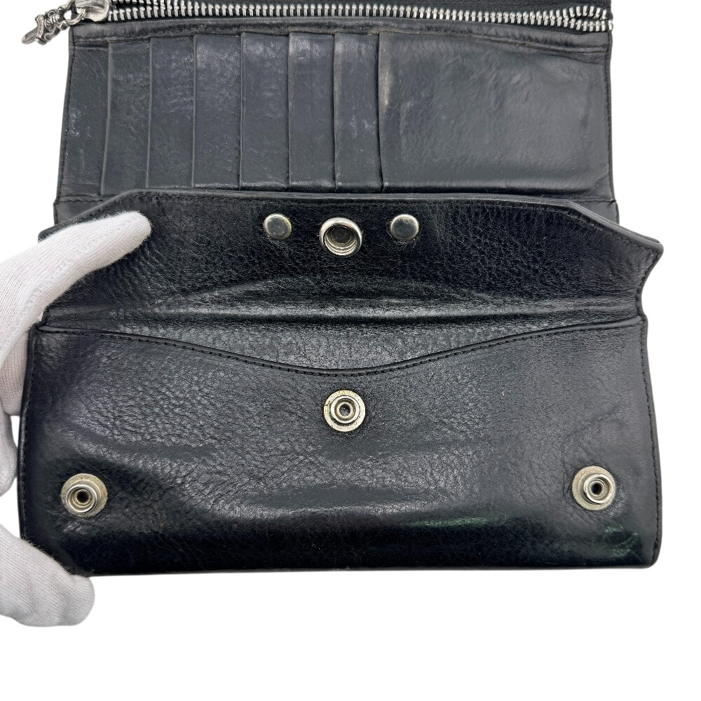 C (やや傷や汚れあり)】クロムハーツ CHROME HEARTS 長財布 グリーシー